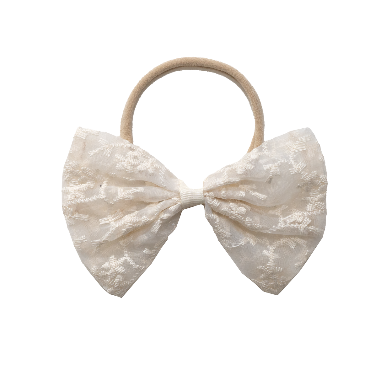Haarband Strikje Embroidery - Ivory