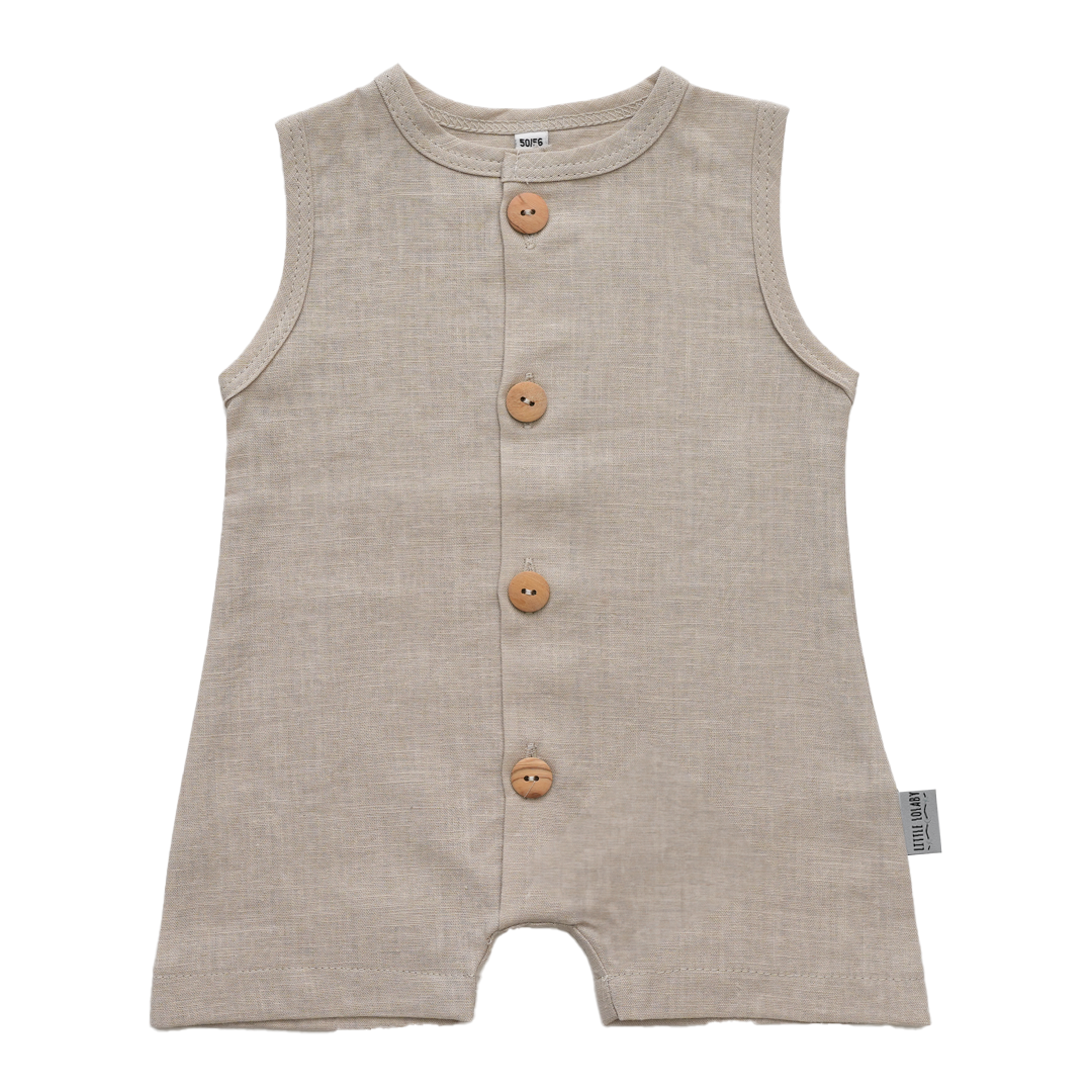 Romper Linen - Beige